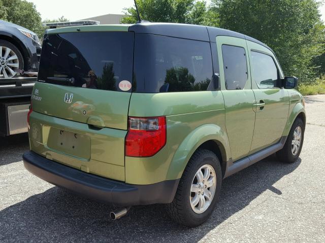 5J6YH28787L013770 - 2007 HONDA ELEMENT EX GREEN photo 4