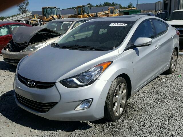 5NPDH4AE6CH085641 - 2012 HYUNDAI ELANTRA GL GRAY photo 2