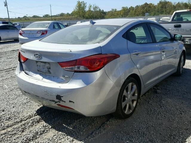 5NPDH4AE6CH085641 - 2012 HYUNDAI ELANTRA GL GRAY photo 4