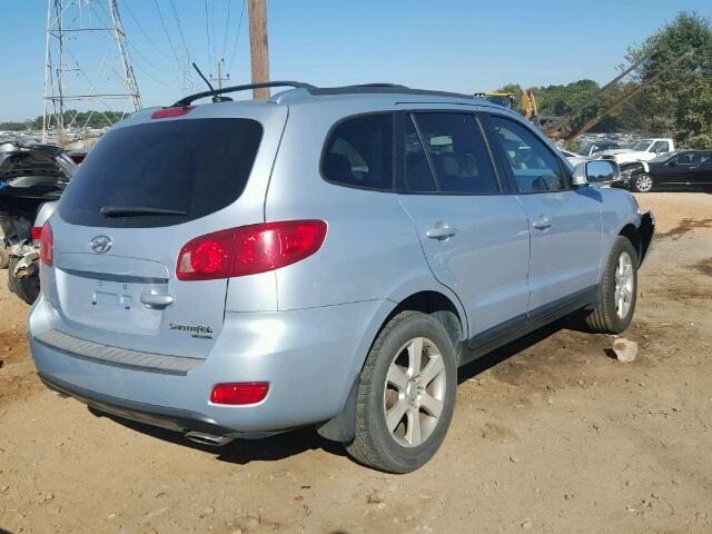 5NMSH73E67H063275 - 2007 HYUNDAI SANTA FE S BLUE photo 4