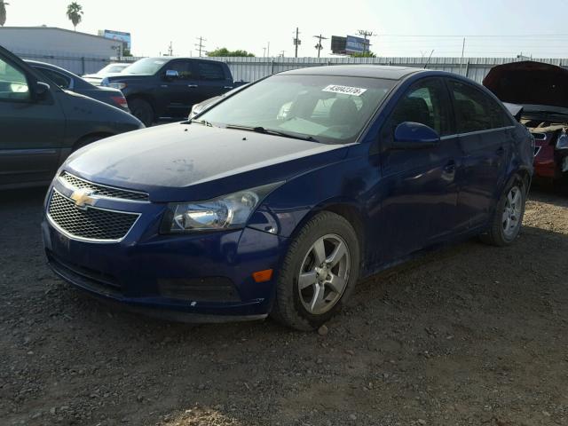 1G1PF5SC5C7152944 - 2012 CHEVROLET CRUZE LT BLUE photo 2