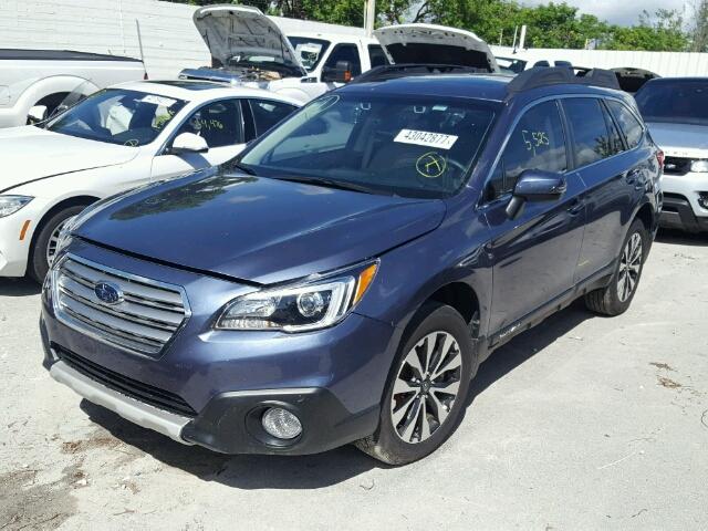 4S4BSANC8H3365172 - 2017 SUBARU OUTBACK BLUE photo 2