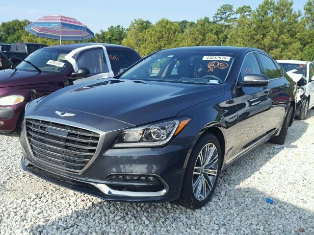 KMHGN4JE0JU229138 - 2018 GENESIS G80 BASE GRAY photo 2