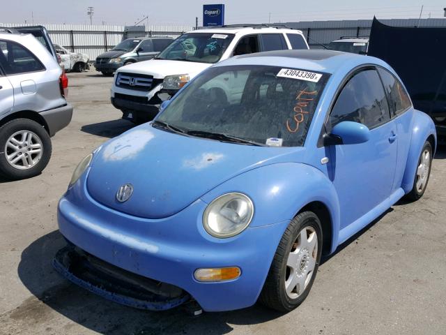 3VWCD21CX1M425355 - 2001 VOLKSWAGEN NEW BEETLE BLUE photo 2