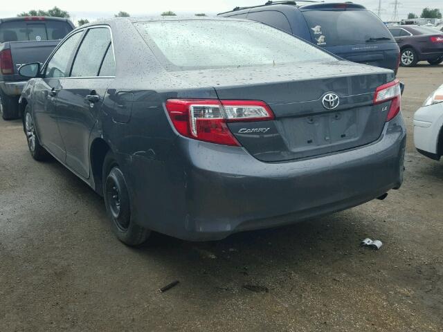 4T4BF1FK7ER352290 - 2014 TOYOTA CAMRY L GRAY photo 3