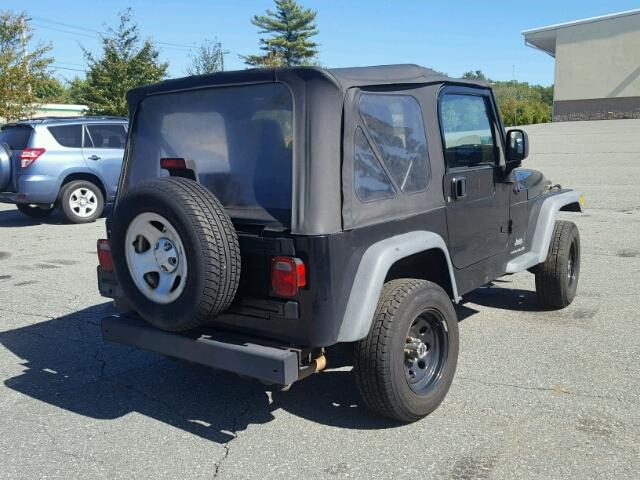 1J4FA291X6P766424 - 2006 JEEP WRANGLER / BLACK photo 4