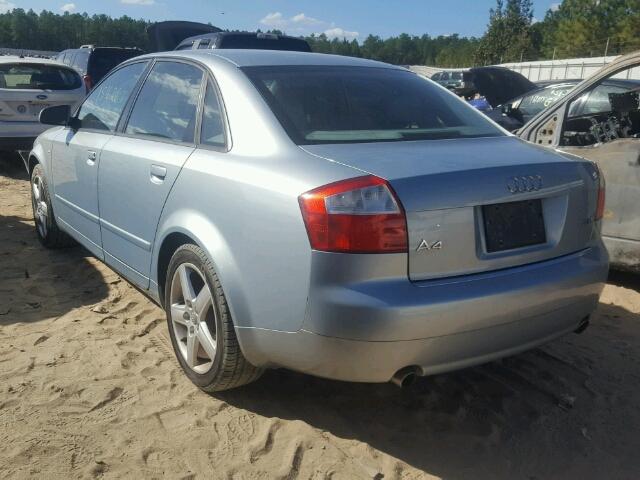 WAUJC68E84A173616 - 2004 AUDI A4 BLUE photo 3