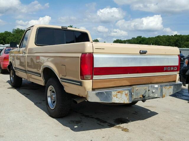 1FTEF15NXLLB22432 - 1990 FORD F150 BEIGE photo 3