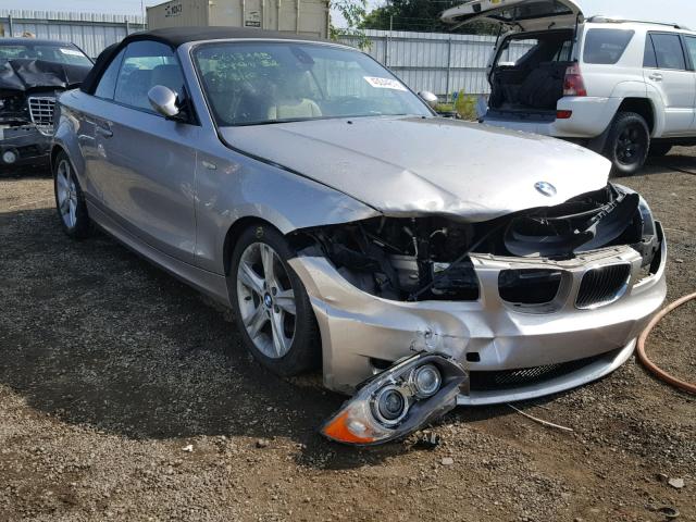WBAUN135X9VH81285 - 2009 BMW 128 I SILVER photo 1