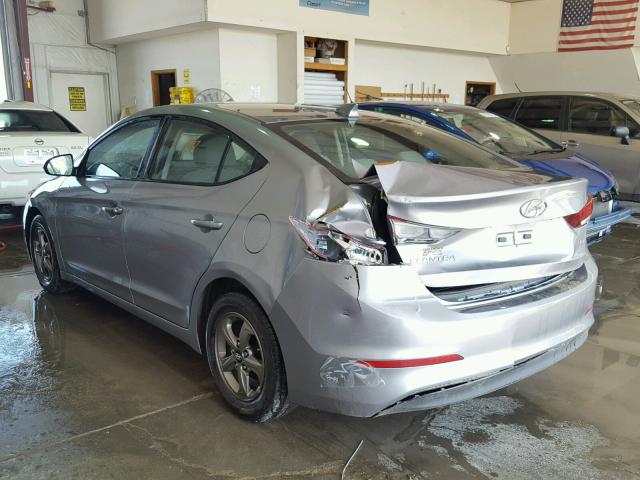 5NPD94LA0HH129261 - 2017 HYUNDAI ELANTRA EC GRAY photo 3