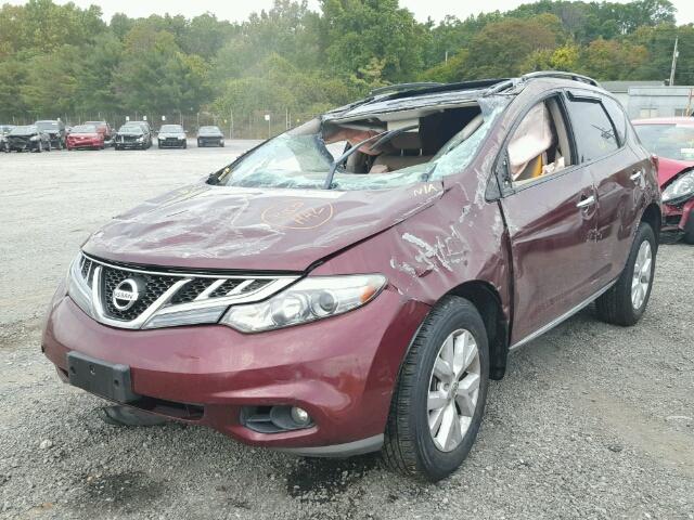 JN8AZ1MW7BW168172 - 2011 NISSAN MURANO S MAROON photo 2