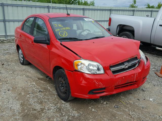 KL1TD5DE0AB108586 - 2010 CHEVROLET AVEO LS RED photo 1