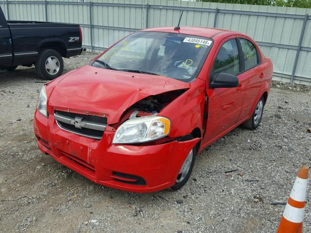 KL1TD5DE0AB108586 - 2010 CHEVROLET AVEO LS RED photo 2