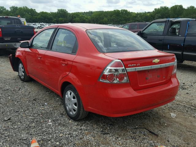 KL1TD5DE0AB108586 - 2010 CHEVROLET AVEO LS RED photo 3
