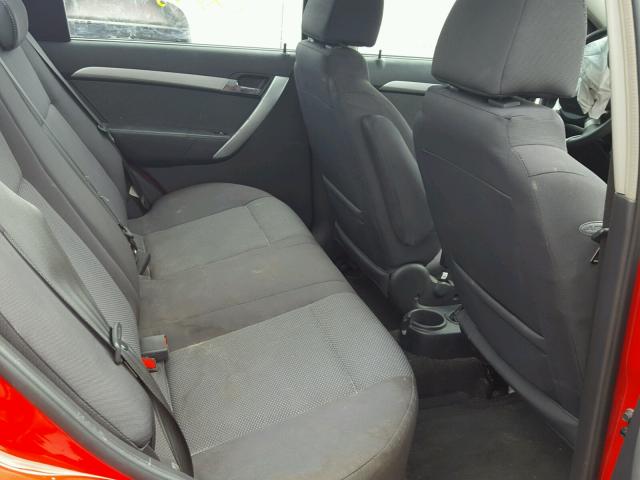 KL1TD5DE0AB108586 - 2010 CHEVROLET AVEO LS RED photo 6