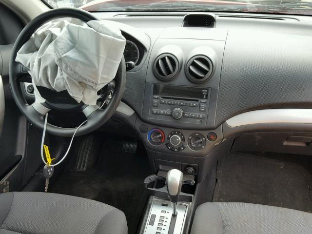 KL1TD5DE0AB108586 - 2010 CHEVROLET AVEO LS RED photo 9