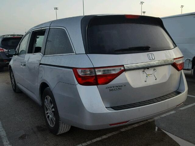 5FNRL5H49DB073913 - 2013 HONDA ODYSSEY EX SILVER photo 3