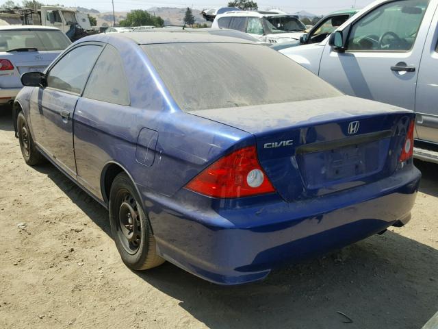 1HGEM21145L056172 - 2005 HONDA CIVIC DX V BLUE photo 3