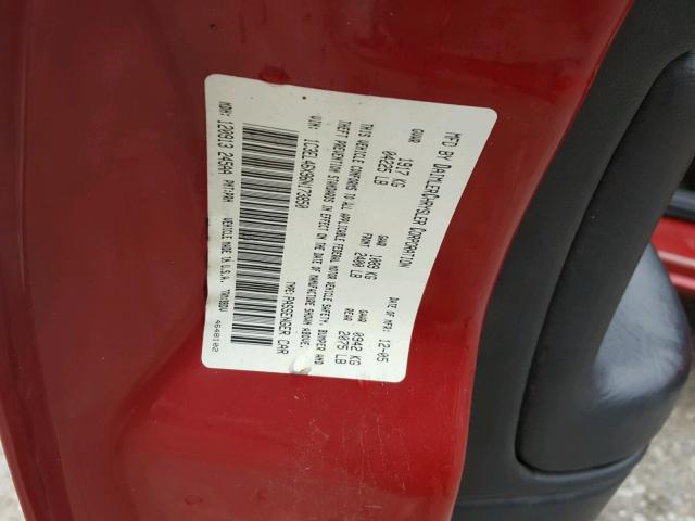 1C3EL46X96N173850 - 2006 CHRYSLER SEBRING RED photo 10