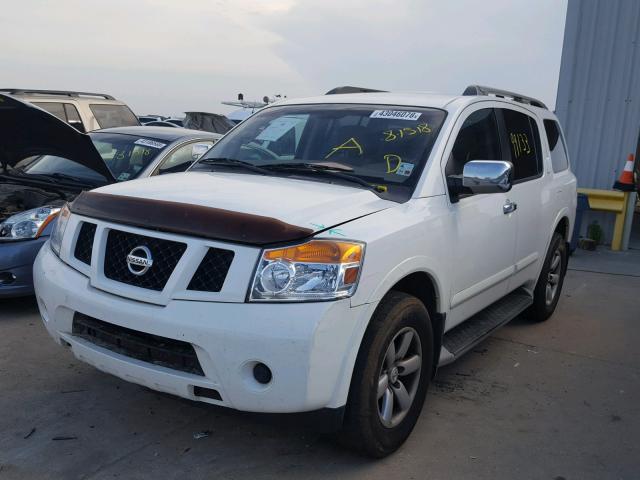 5N1BA0ND7CN621191 - 2012 NISSAN ARMADA SV WHITE photo 2