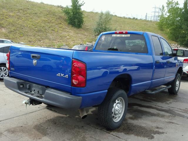 3D7KS28A28G195589 - 2008 DODGE RAM 2500 S BLUE photo 4