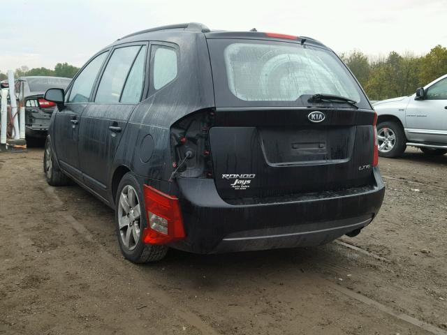 KNAFG526277112012 - 2007 KIA RONDO LX BLACK photo 3