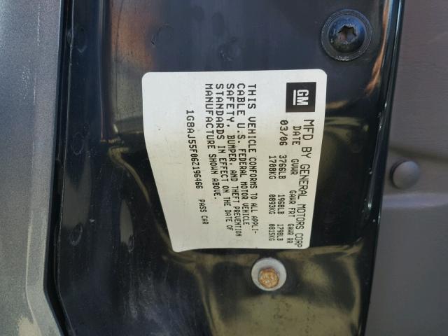 1G8AJ55F06Z196466 - 2006 SATURN ION LEVEL GRAY photo 10