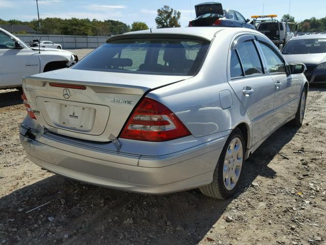 WDBRF92H26F809646 - 2006 MERCEDES-BENZ C GENERATI SILVER photo 4