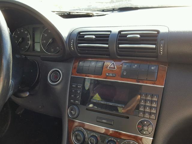 WDBRF92H26F809646 - 2006 MERCEDES-BENZ C GENERATI SILVER photo 9