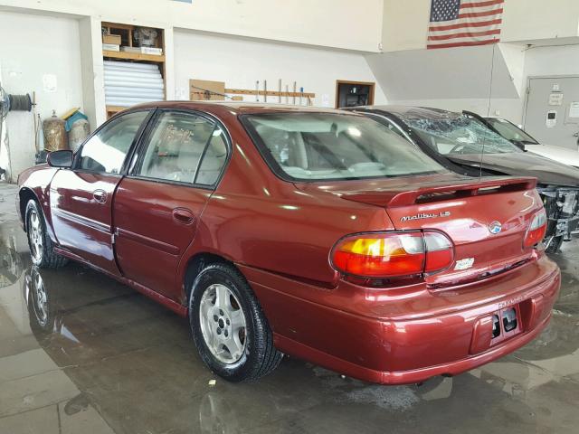 1G1NE52J93M587704 - 2003 CHEVROLET MALIBU LS მუქწითელი ფოტო 3