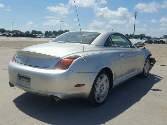 JTHFN48Y630044181 - 2003 LEXUS SC 430 SILVER photo 4