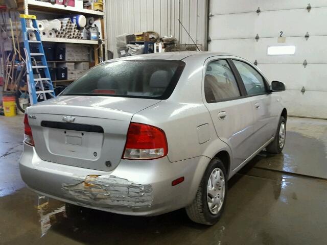 KL1TD56666B592101 - 2006 CHEVROLET AVEO BASE Күміс фото 4