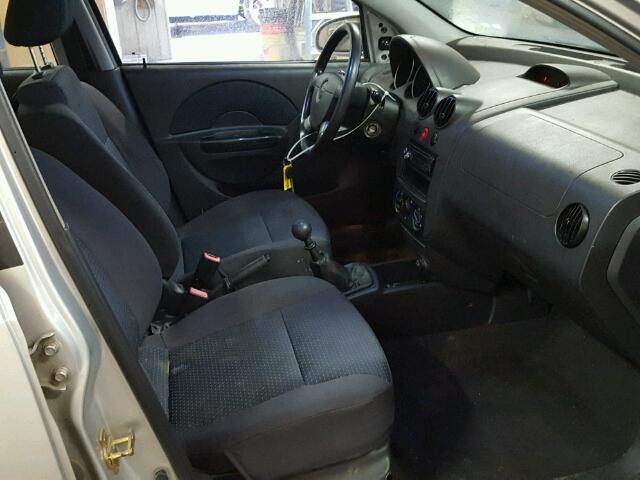 KL1TD56666B592101 - 2006 CHEVROLET AVEO BASE Күміс фото 5