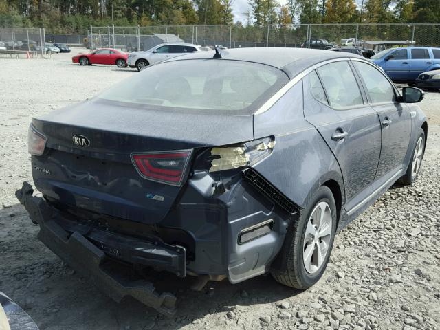 KNAGM4AD3F5077305 - 2015 KIA OPTIMA HYB BLUE photo 4