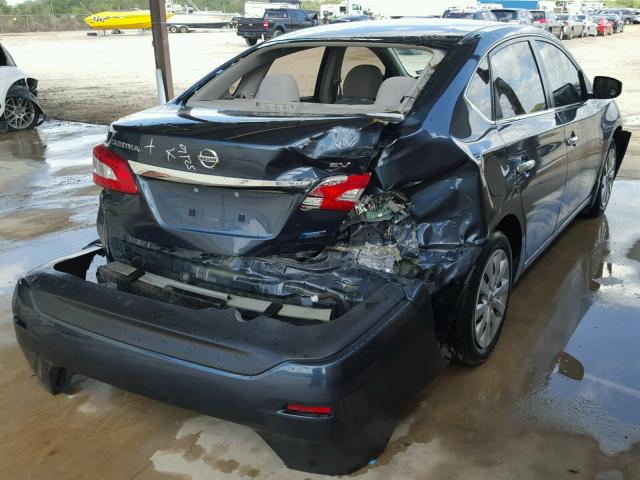 3N1AB7AP4DL564278 - 2013 NISSAN SENTRA S BLUE photo 4