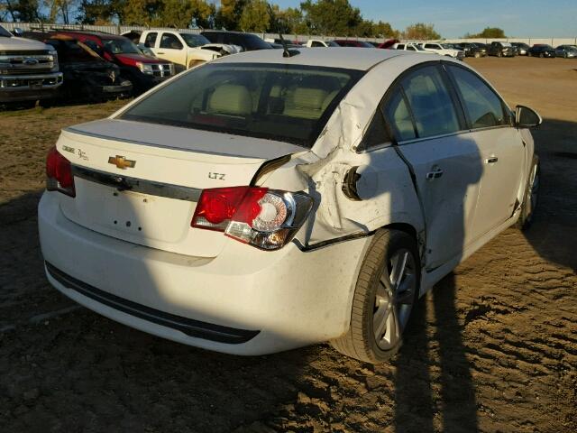 1G1PG5SBXD7155795 - 2013 CHEVROLET CRUZE LTZ WHITE photo 4