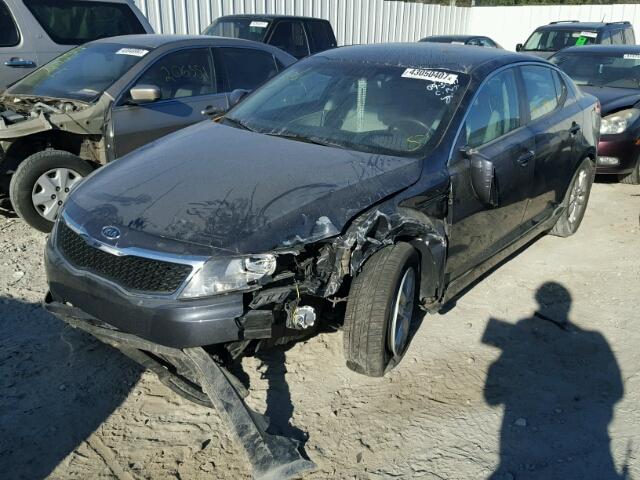 KNAGM4A79B5056513 - 2011 KIA OPTIMA BLACK photo 2