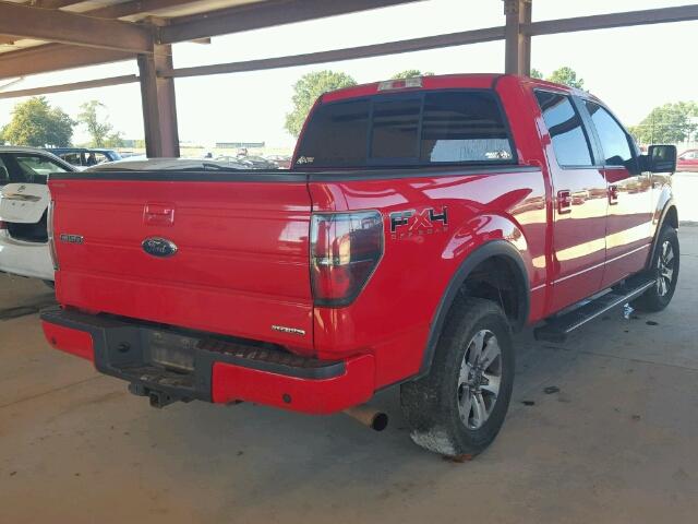 1FTFW1EFXBKD16394 - 2011 FORD F150 SUPER RED photo 4