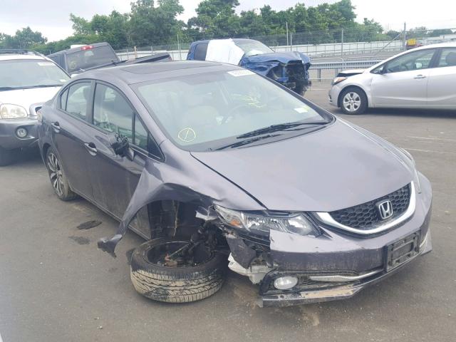 19XFB2F92FE239801 - 2015 HONDA CIVIC EXL ნაცრისფერი ფოტო 1