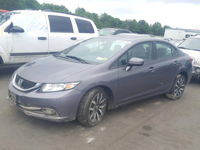 19XFB2F92FE239801 - 2015 HONDA CIVIC EXL ნაცრისფერი ფოტო 2