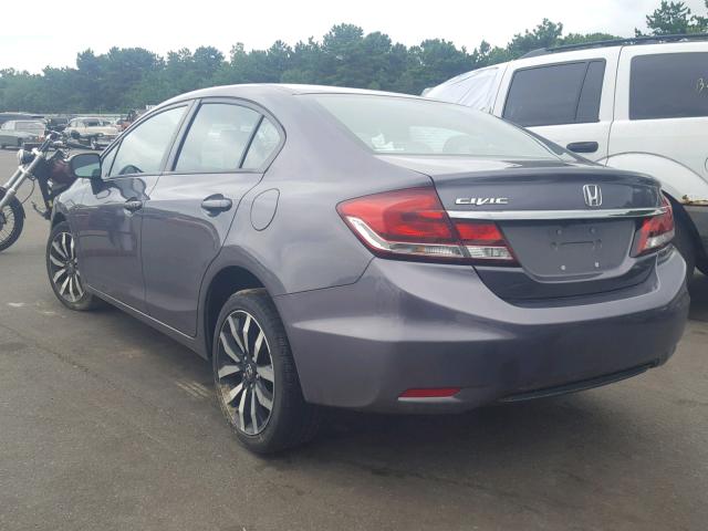 19XFB2F92FE239801 - 2015 HONDA CIVIC EXL ნაცრისფერი ფოტო 3