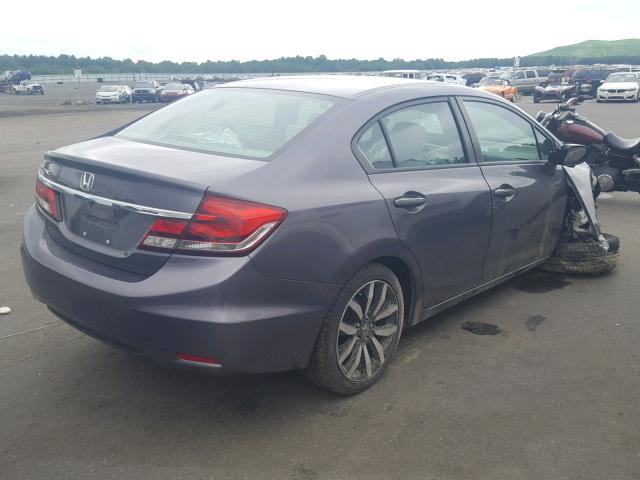 19XFB2F92FE239801 - 2015 HONDA CIVIC EXL ნაცრისფერი ფოტო 4
