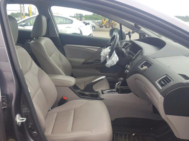 19XFB2F92FE239801 - 2015 HONDA CIVIC EXL ნაცრისფერი ფოტო 5