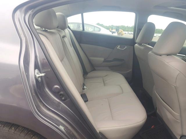 19XFB2F92FE239801 - 2015 HONDA CIVIC EXL ნაცრისფერი ფოტო 6