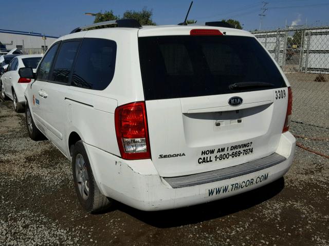 KNDMG4C78C6456889 - 2012 KIA SEDONA LX WHITE photo 3