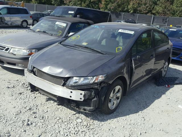 19XFB2F51EE231569 - 2014 HONDA CIVIC LX GRAY photo 2