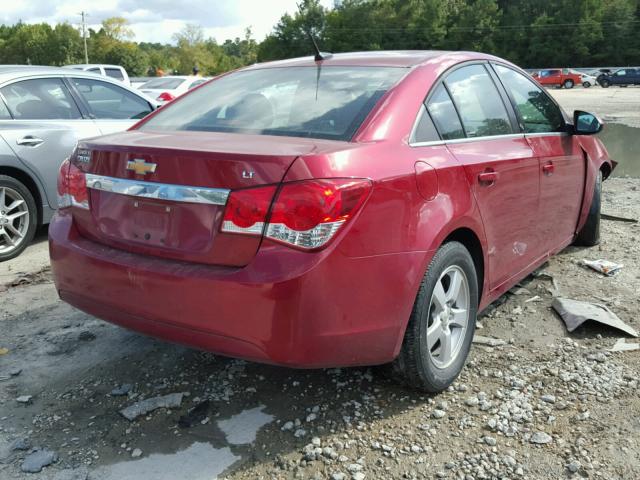 1G1PC5SB8E7341350 - 2014 CHEVROLET CRUZE LT RED photo 4