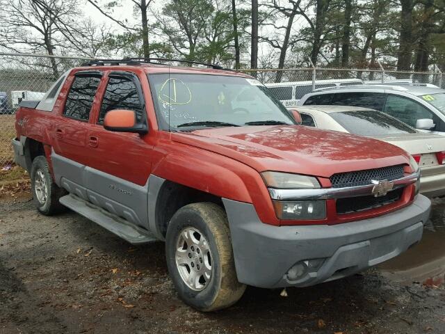 3GNEK13T22G277556 - 2002 CHEVROLET AVALANCHE ORANGE photo 1