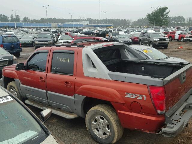 3GNEK13T22G277556 - 2002 CHEVROLET AVALANCHE ORANGE photo 3