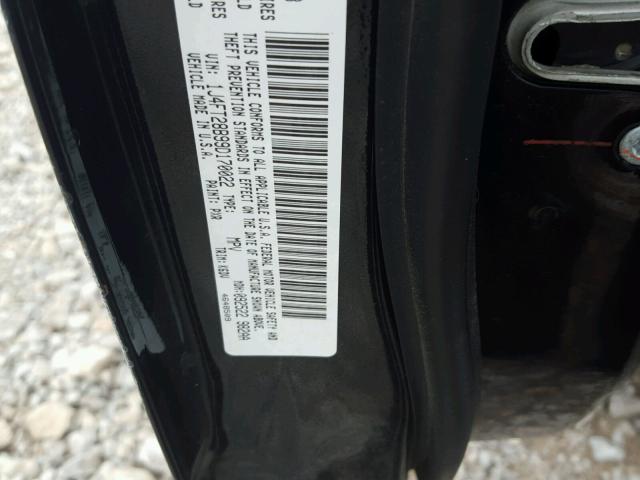 1J4FT28B99D170022 - 2009 JEEP PATRIOT BLACK photo 10